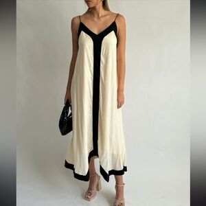 Black and white maxi dress